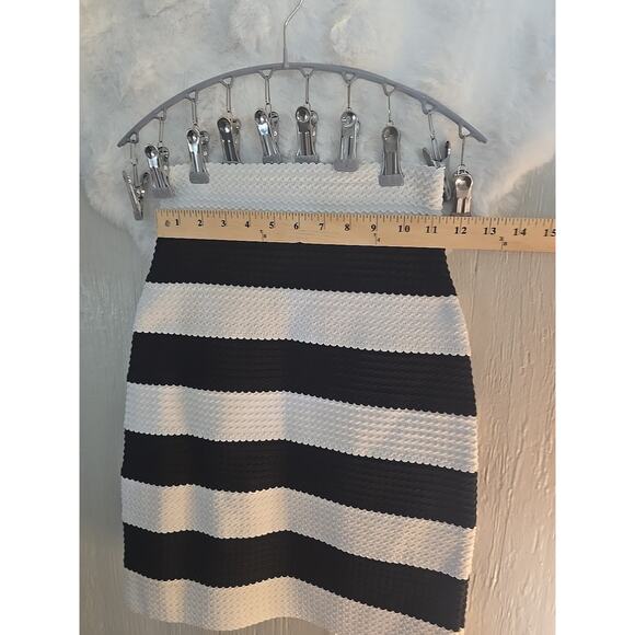 Y2K Bodycon Skirt Small Striped Stretchy Preppy Cruise Office Wedding Thick Fall - Picture 5 of 6